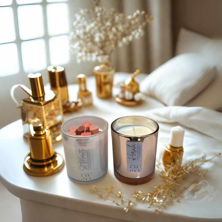 Iridescent Glass Jars