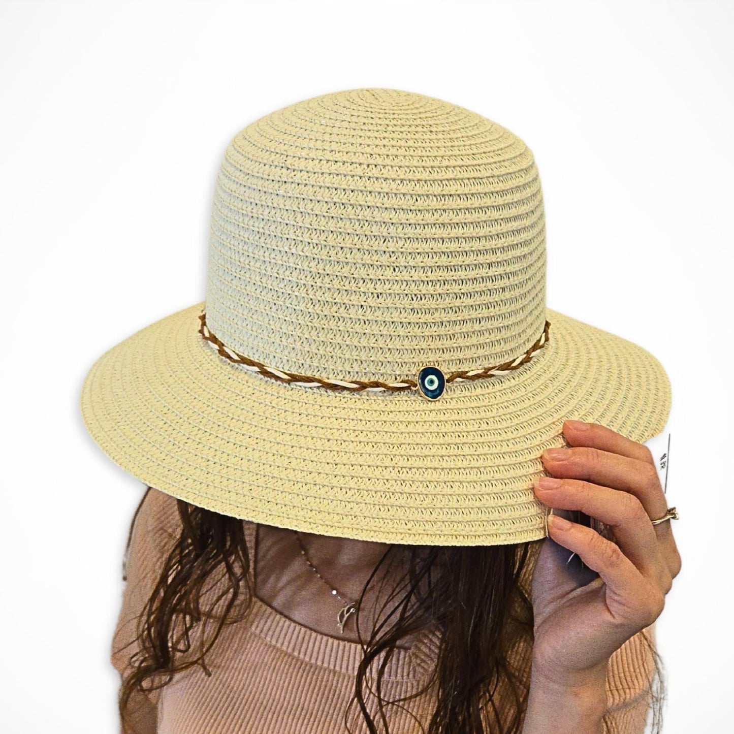 Evil Eye Straw Hat