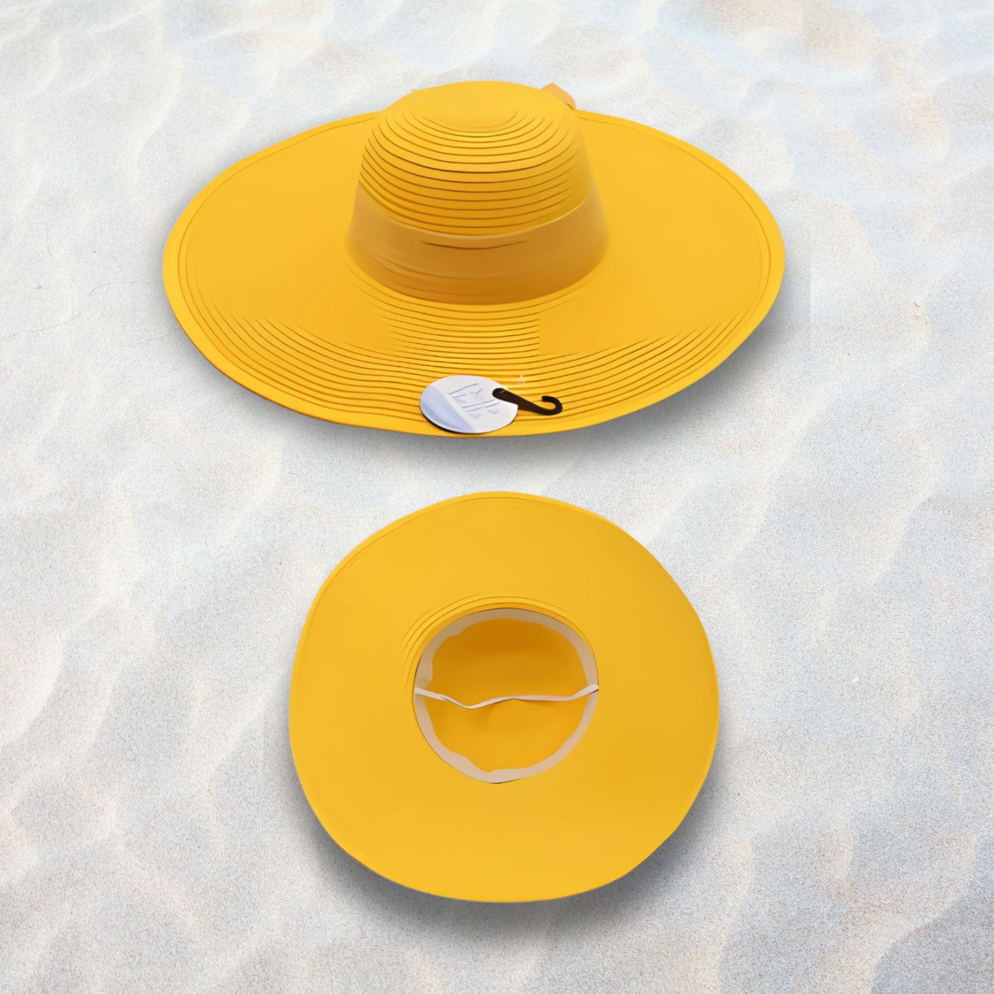 Thick Ribbon Wide Brim Sun Hat