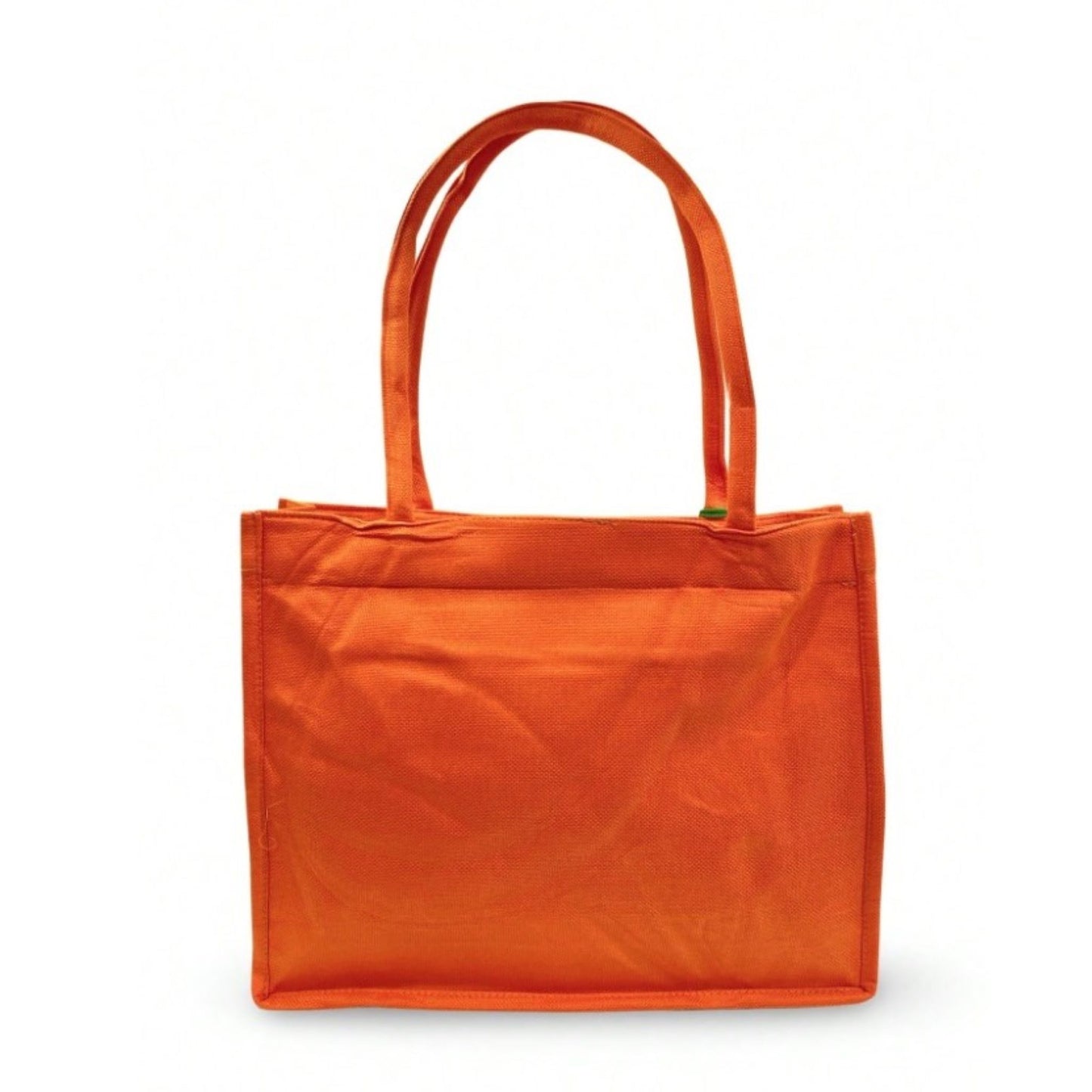 Orange Canvas Bag + Pompoms