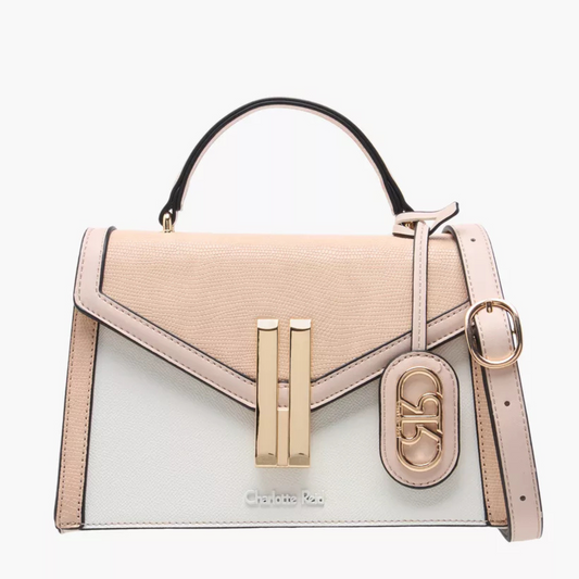 Nude Colourblock Top Handle Bag