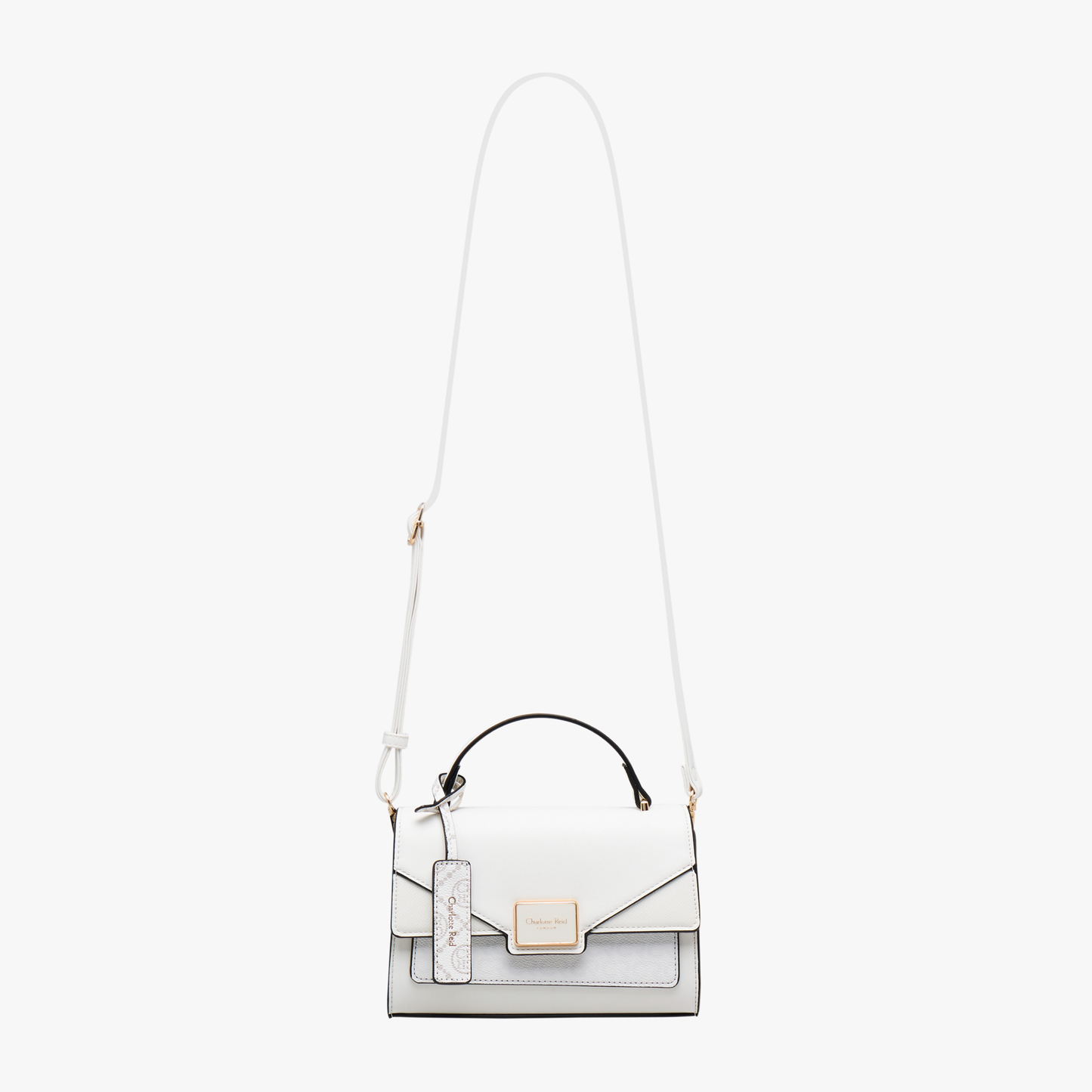 Black Structured Crossbody Bag – Sleek Top-Handle Handbag