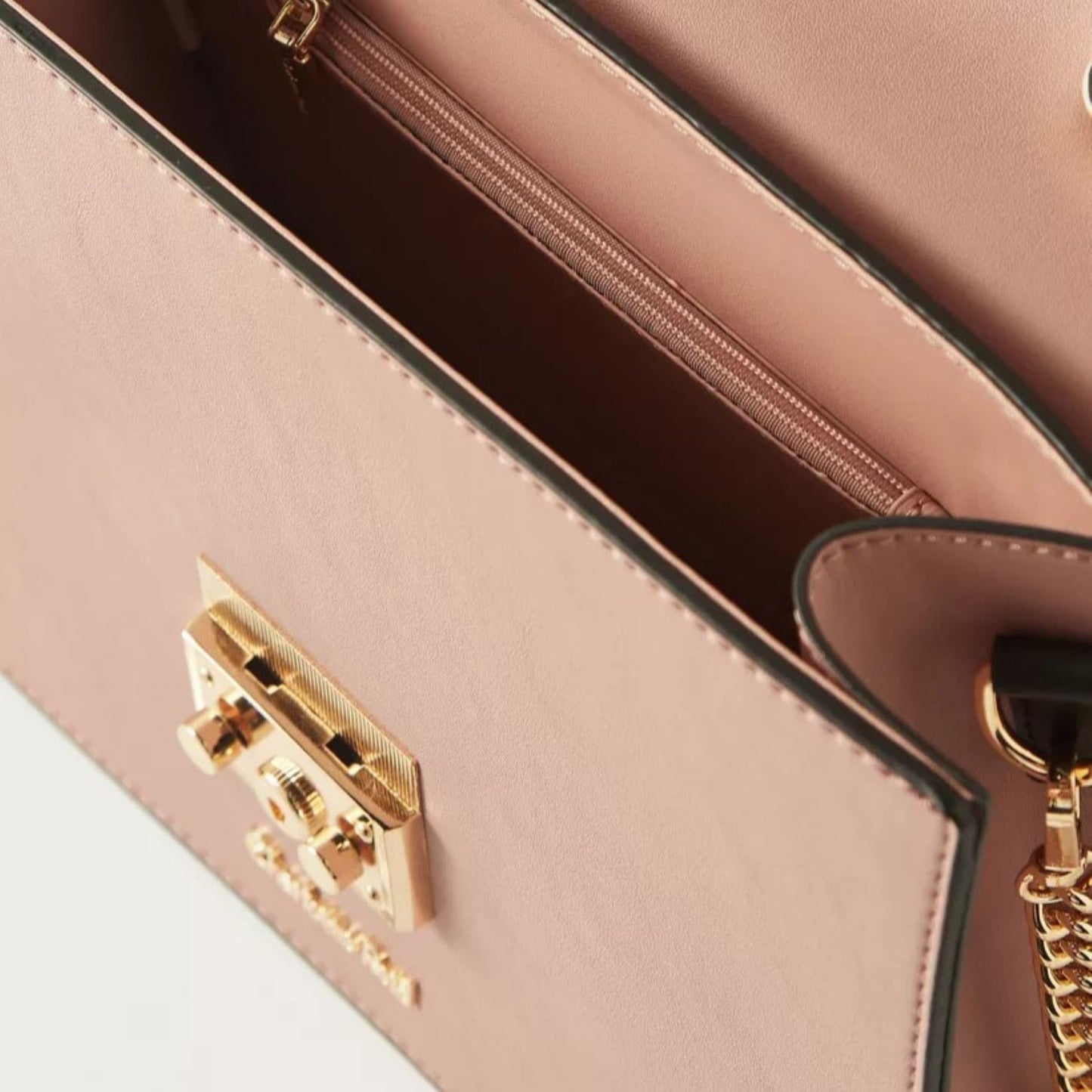 Nude Top Handle Monogram Printed Satchel Tote