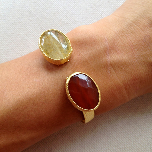 The Ain Cuff in Grey & Black