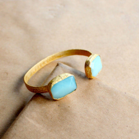 The Aquarius Cuff in Aquamarine
