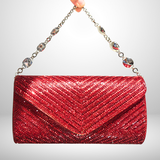 Silver with Crystal Handbag Chain