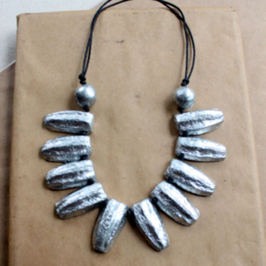 Silver Pewter finish "Cowrie Shell" Necklace