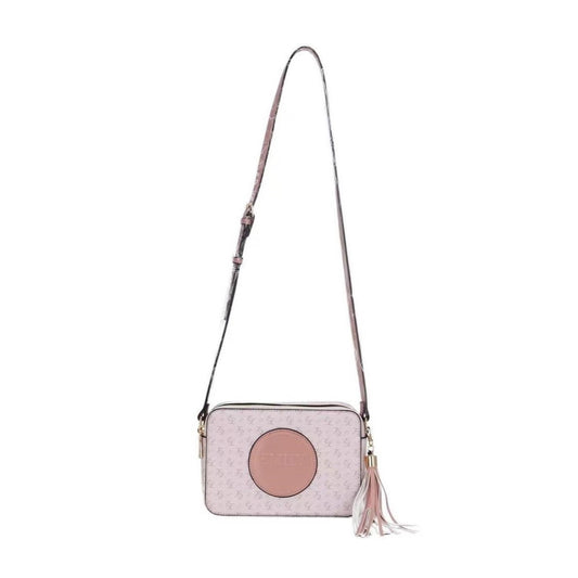 Nude All-Over Monogram Print Camera Crossbody Bag