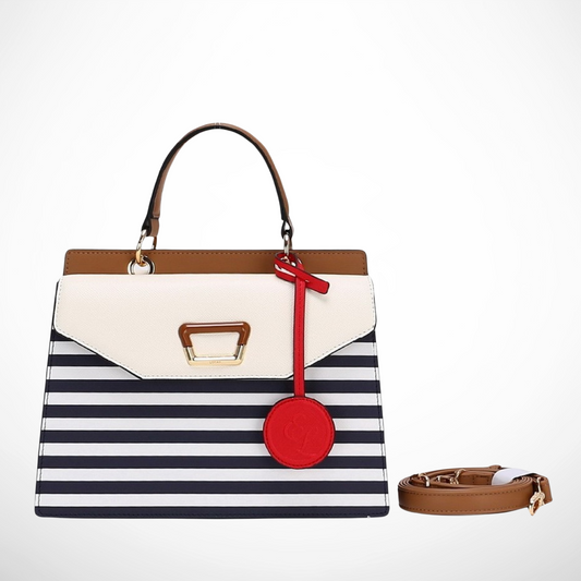 Pink Double Flap Satchel Bag