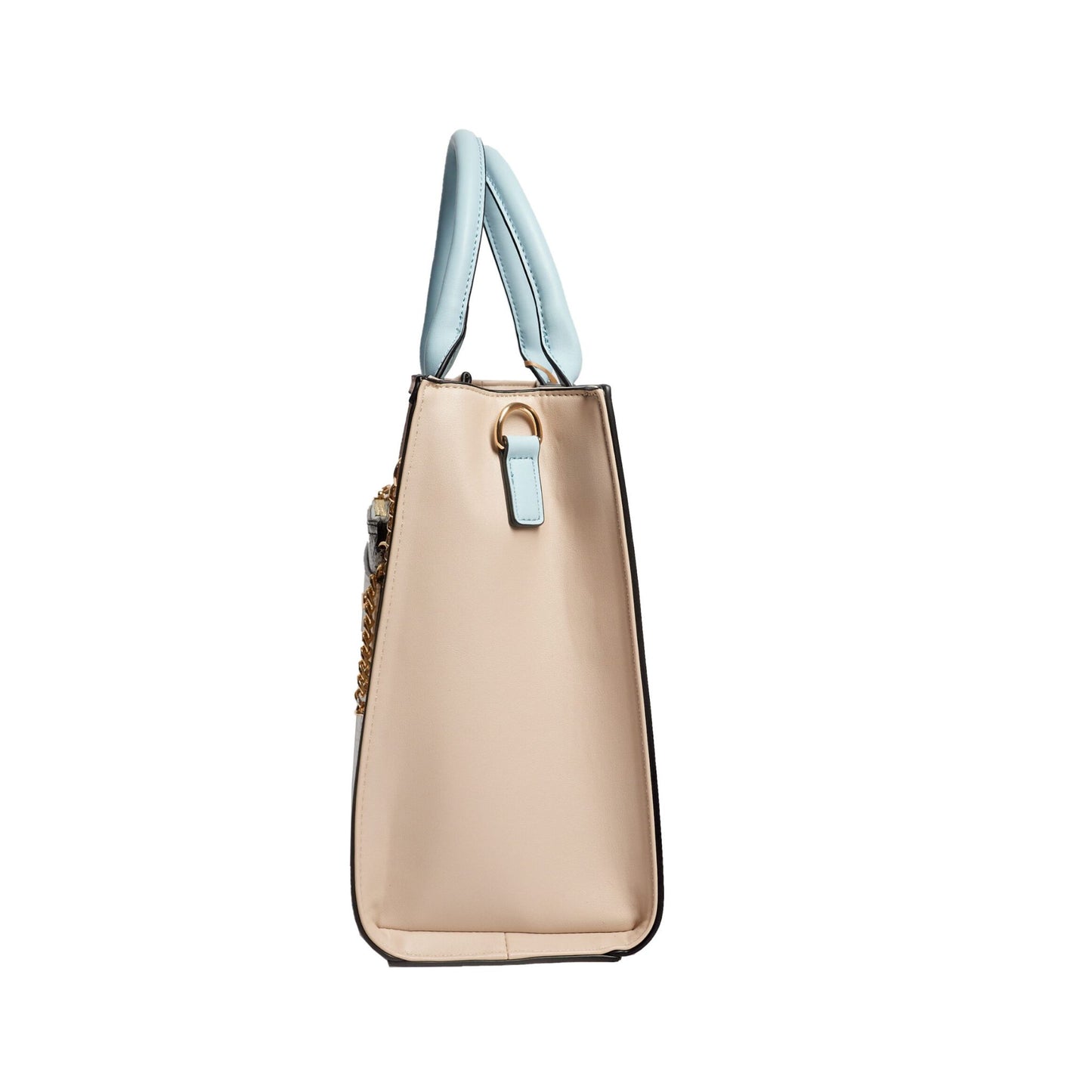 Pastel City Tote Bag with Front Pocket Pouch
