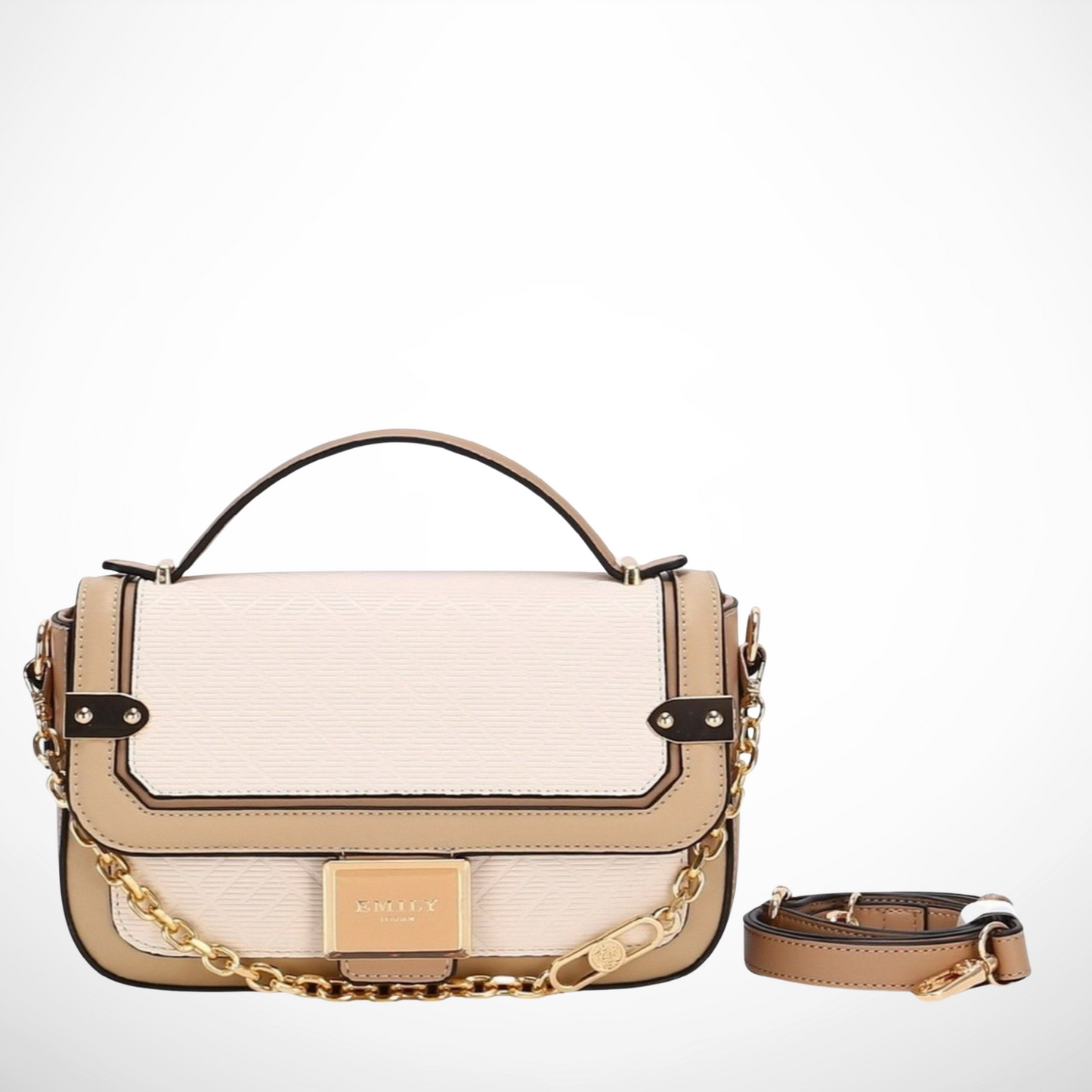 Pink Small Satchel with Chunky Chain