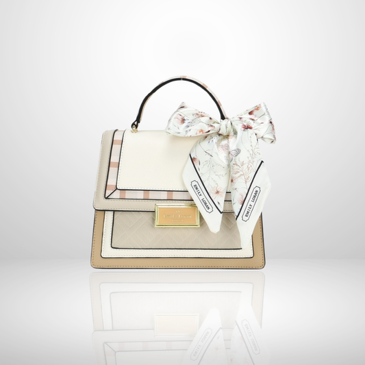 Bow Accent Top Handle Satchel Handbag