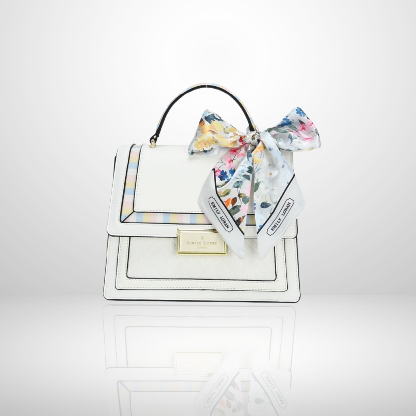 Bow Accent Top Handle Satchel Handbag