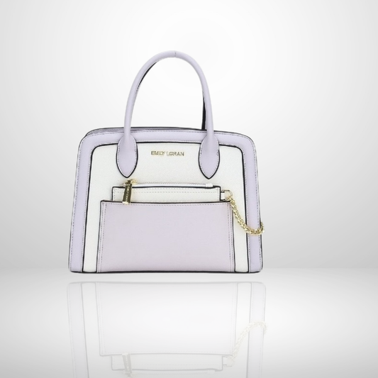 Ursula Structured Top Handle Handbag in Lilac
