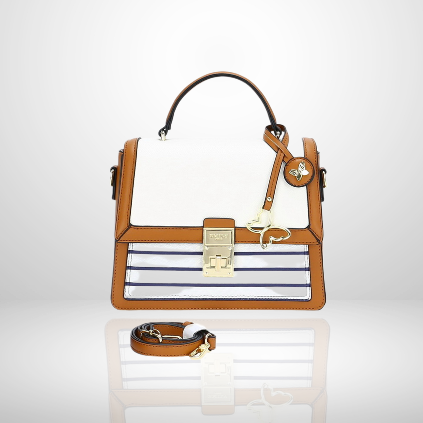 Janice Turn Lock Top Handle Bag
