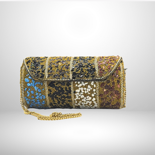 Metal Stone Work Box Bag