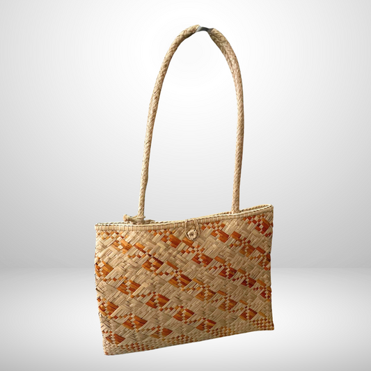 Hamime Palm Leaf Tote in Orange