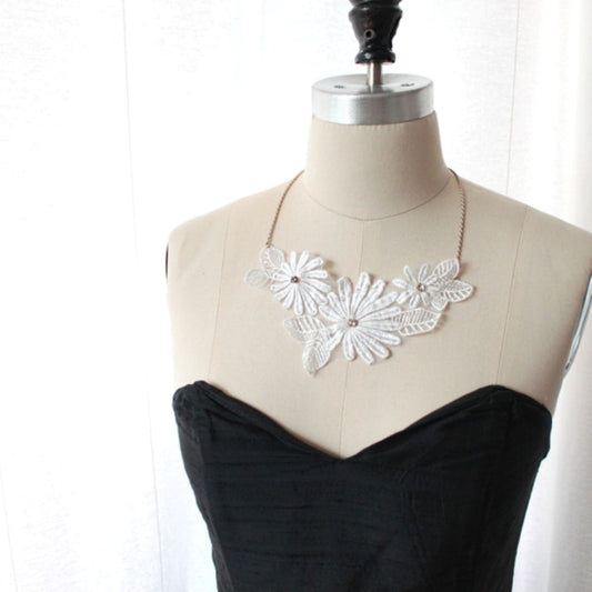 Springtime Garden Lace Necklace