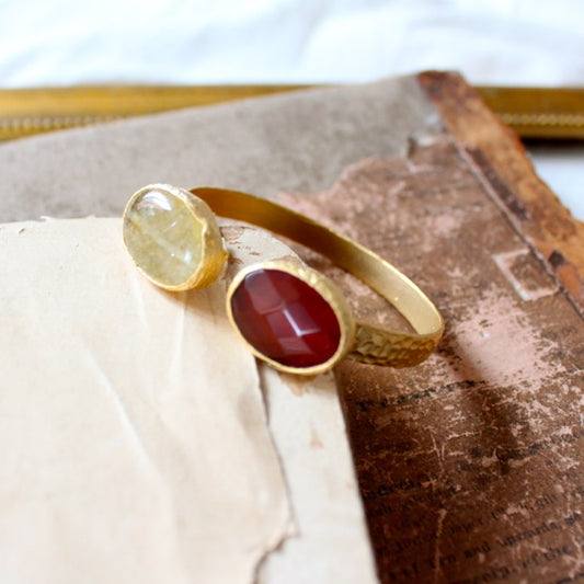 The Ain Cuff in Yellow & Red