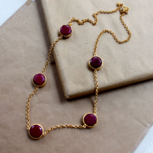 Red Vixen Round Necklace