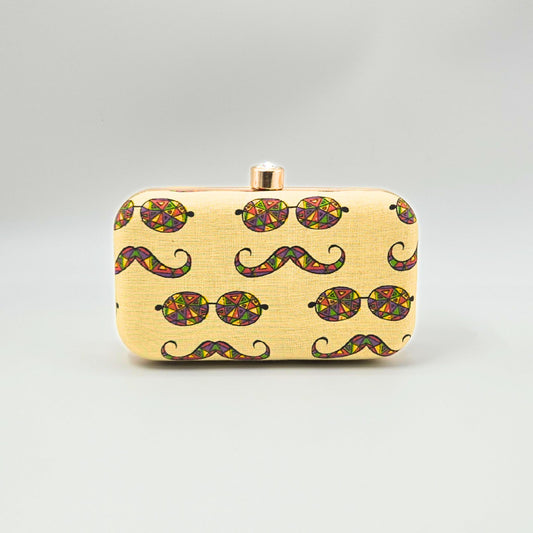 Specs & Taches Fabric Box Clutch