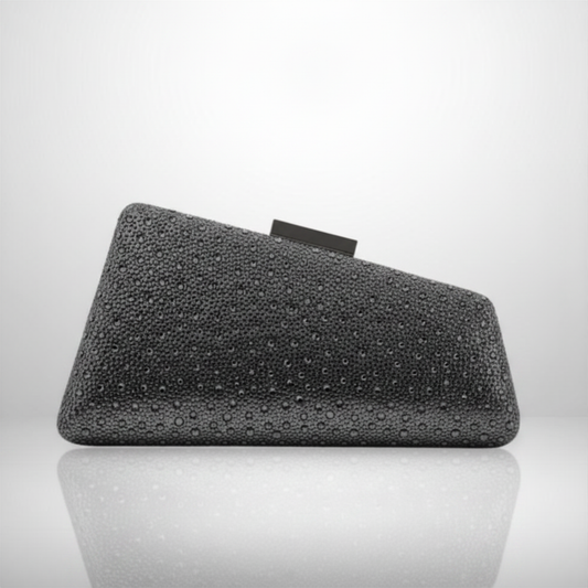 Black EMMA Crystal Clutch