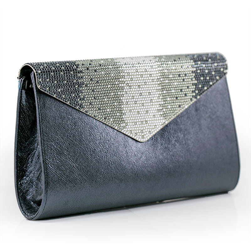 Crystal & Leather Envelope Clutch & Accessories