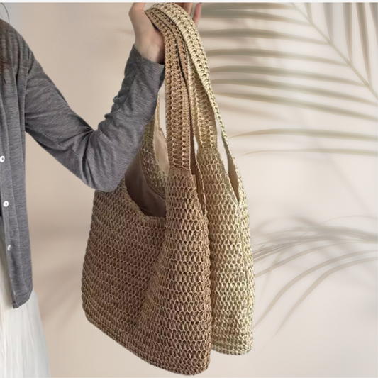 Woven Straw Shoulder Bag