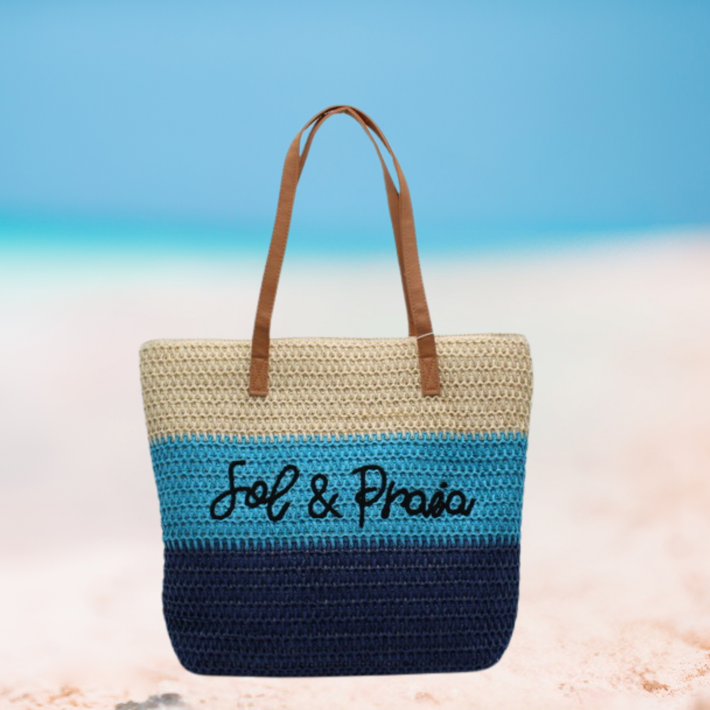 "Sun & Beach" Crochet Woven Tote Bag