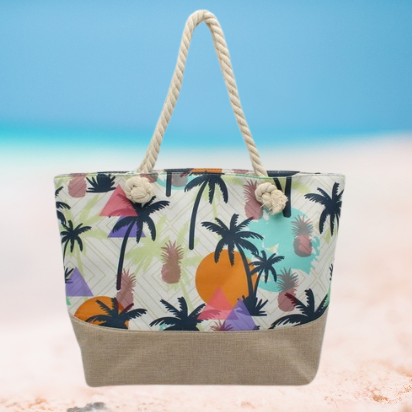 Palms Print Beach Bag