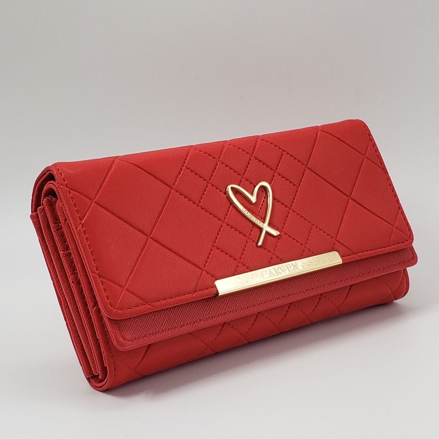 Red Quilted Wallet