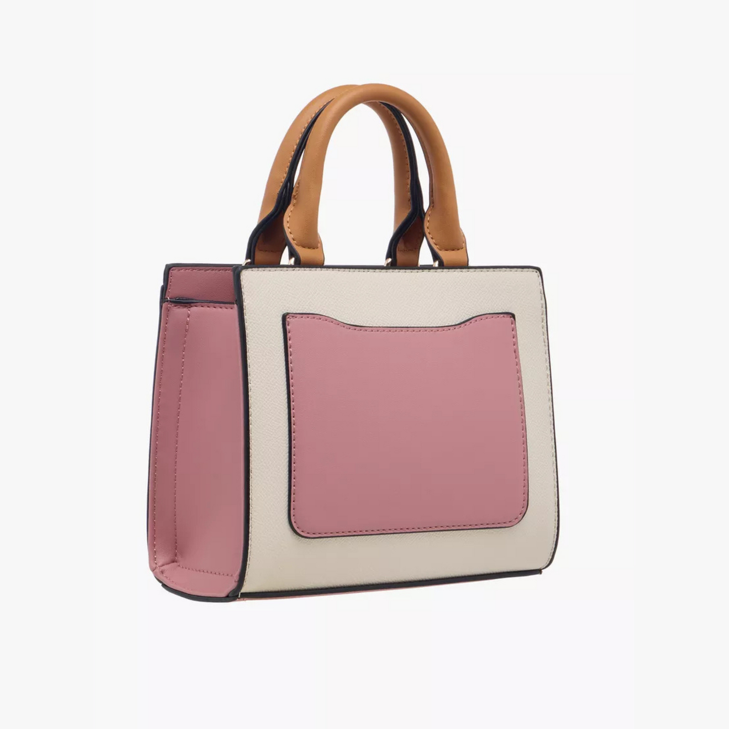 Pastel Tone Tote Bag with Double Handle and Zip Closure