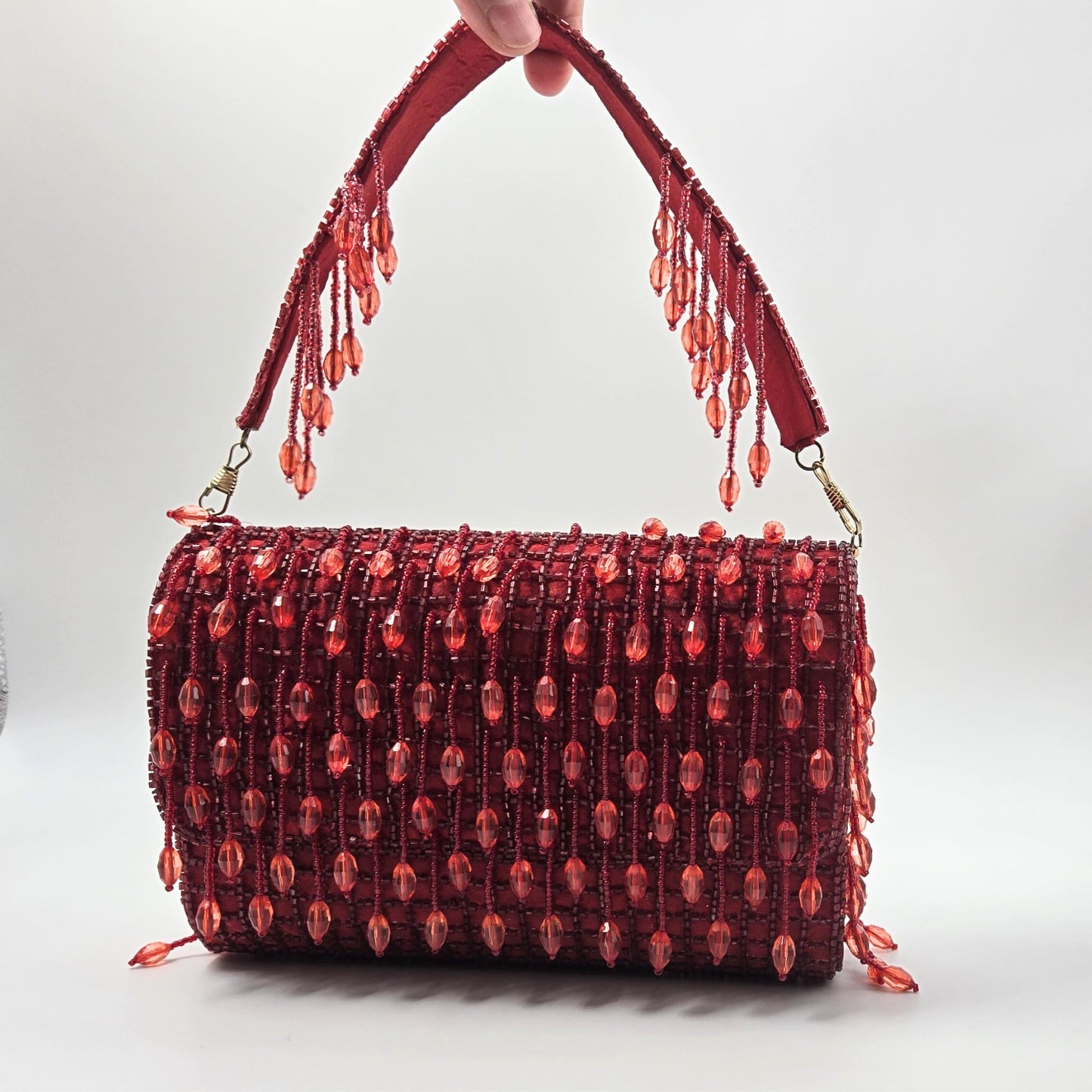 Ruby Beaded Bag