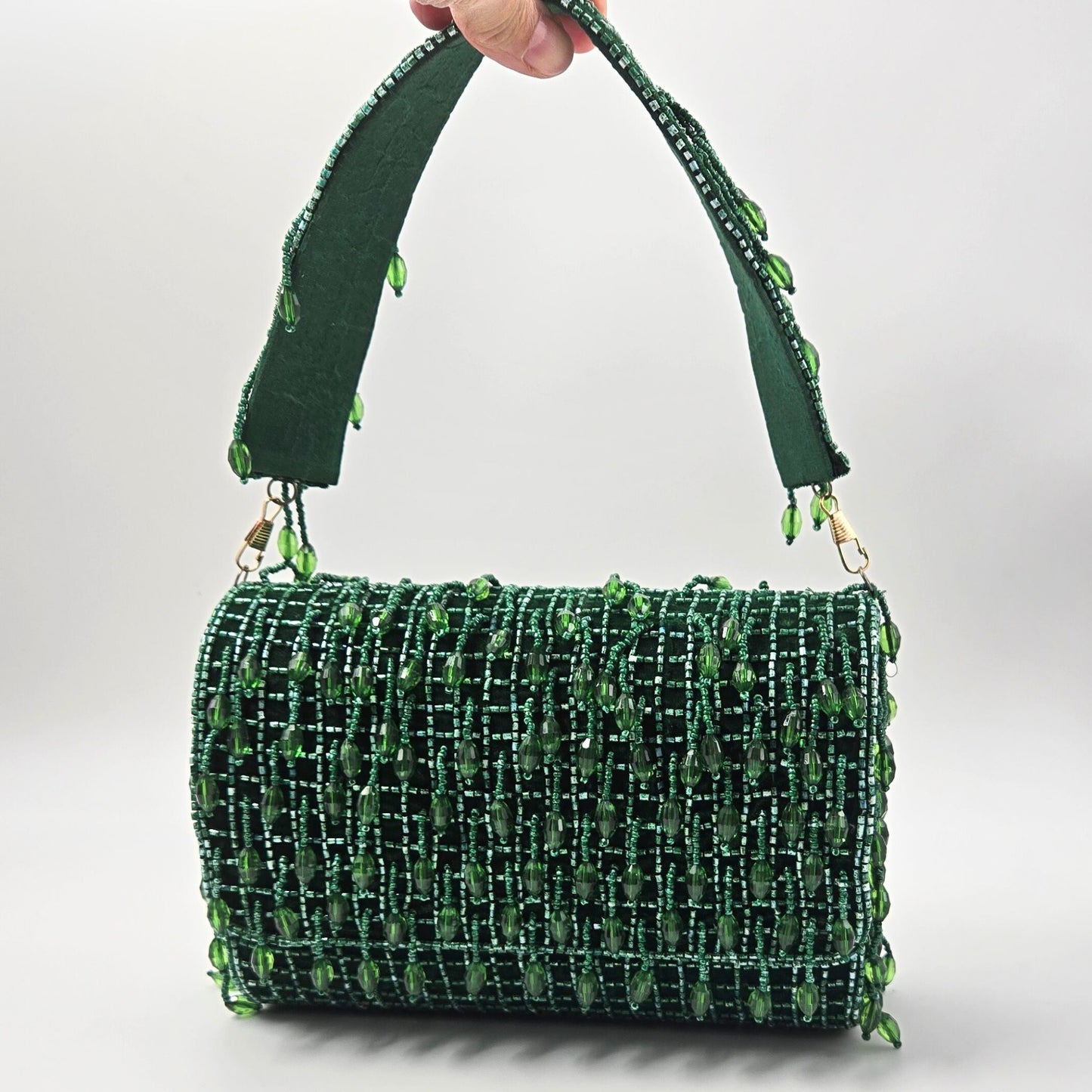 Emerald Beaded Bag