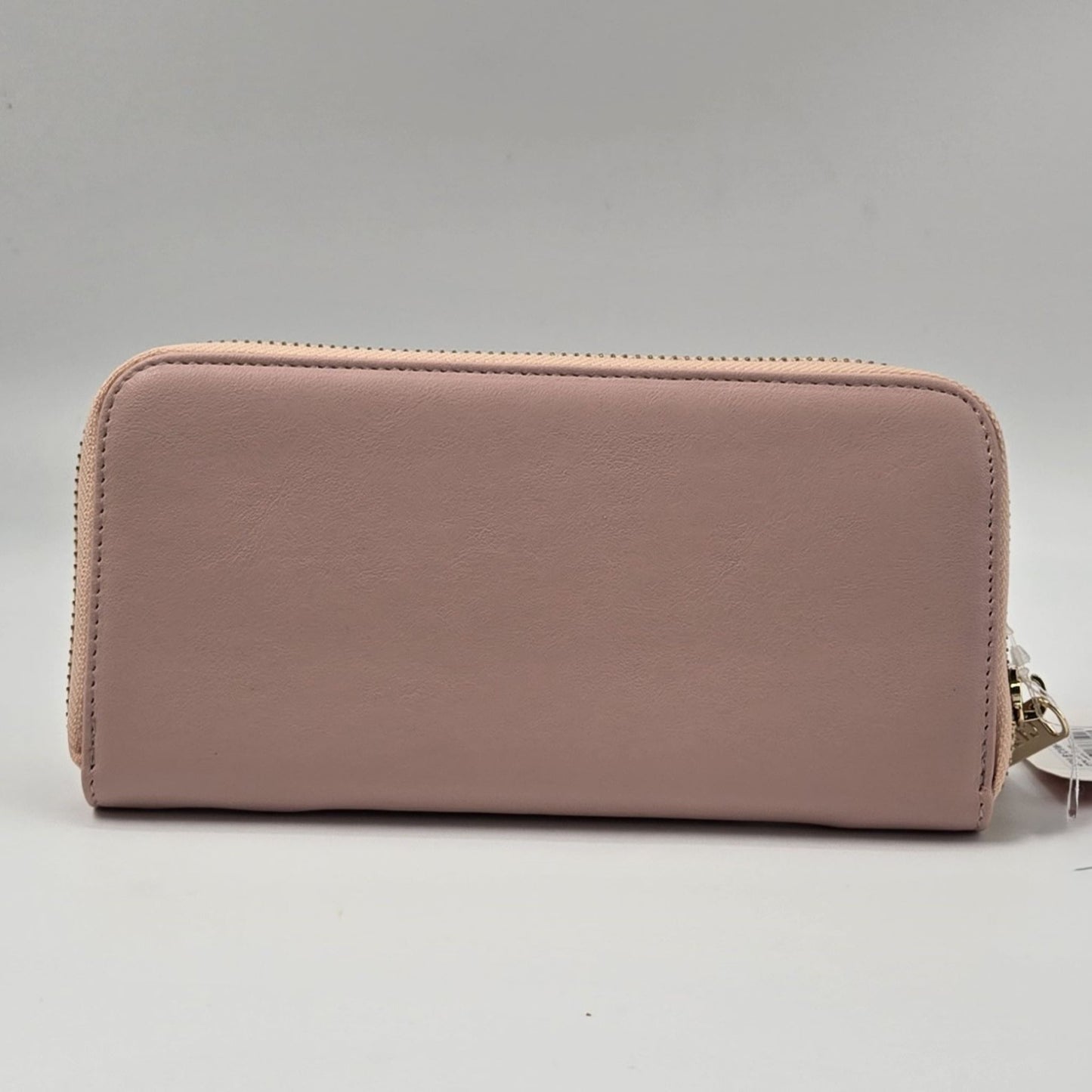 Pink Multi-Textured Zipper Wallet