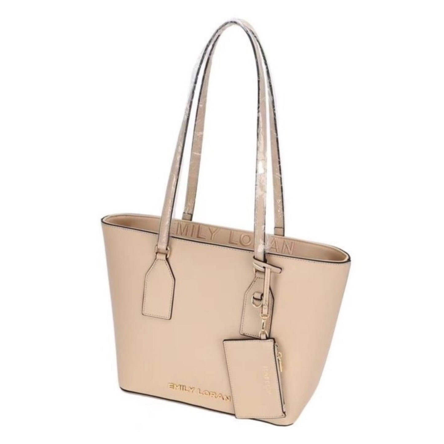 Beige Shoulder Bag with Pouch