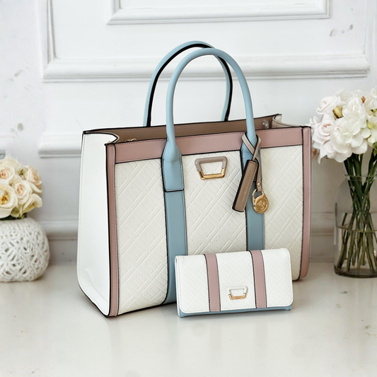 Pastel Urban Monogram Satchel Tote
