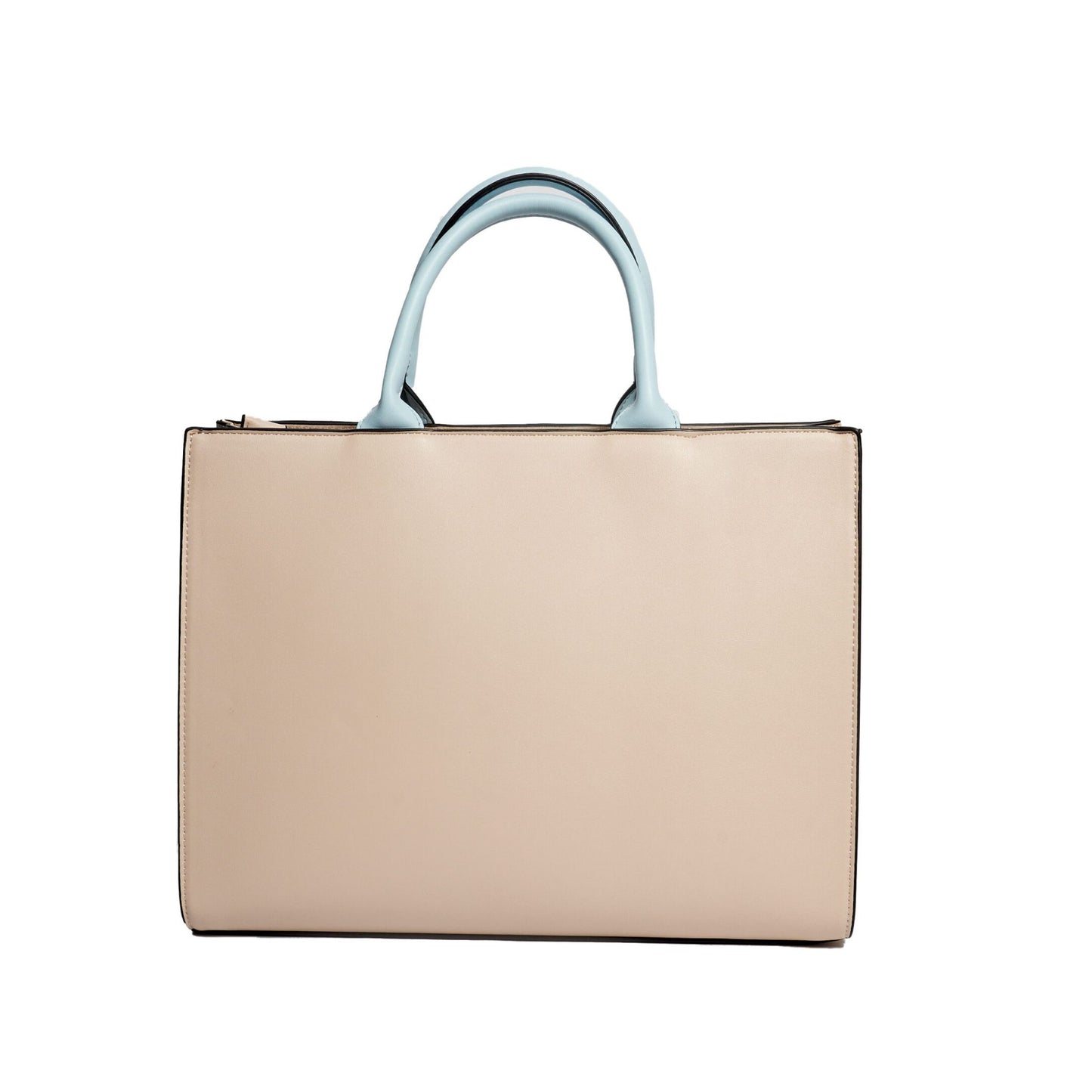 Pastel City Tote Bag with Front Pocket Pouch