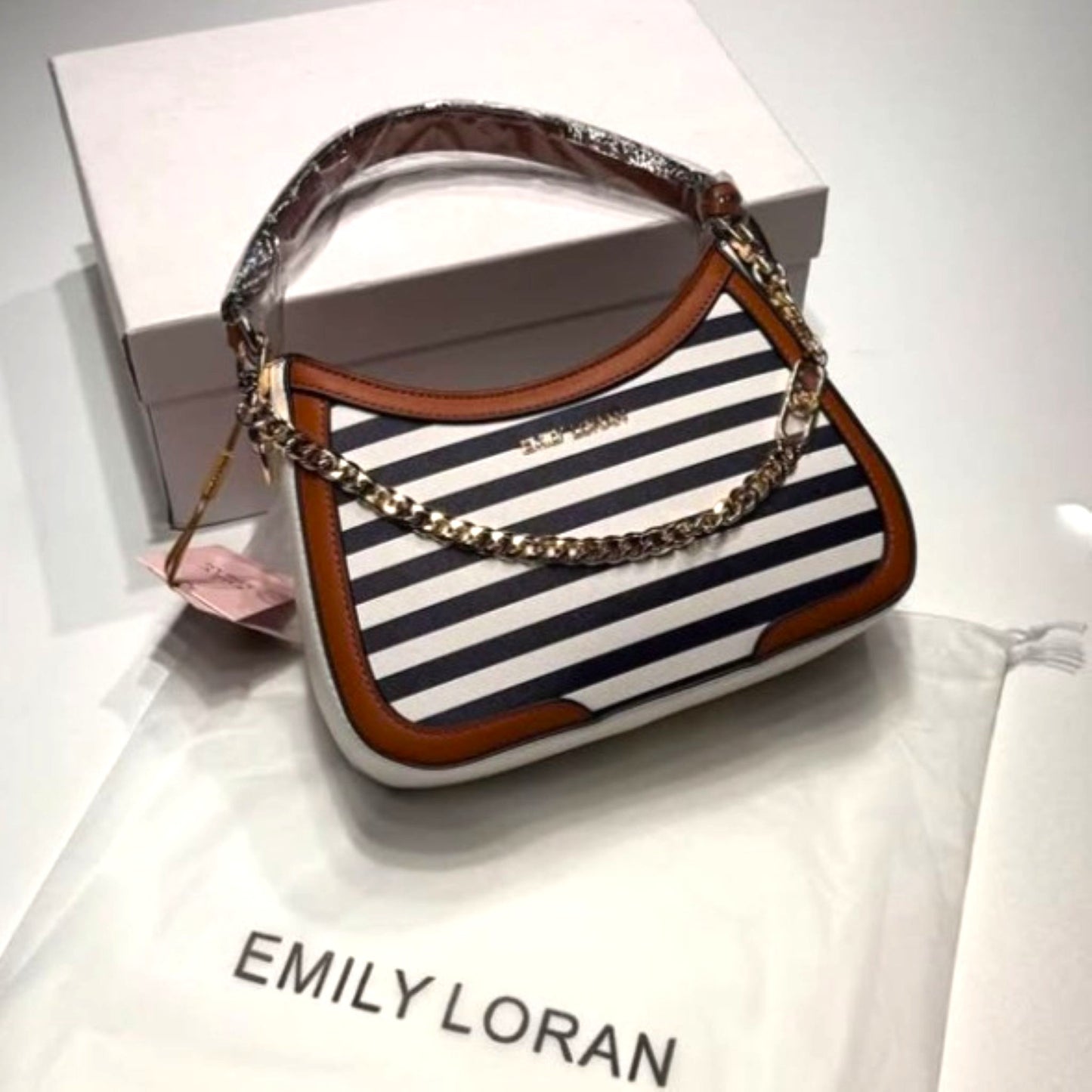Striped Mini Hobo with Pouch