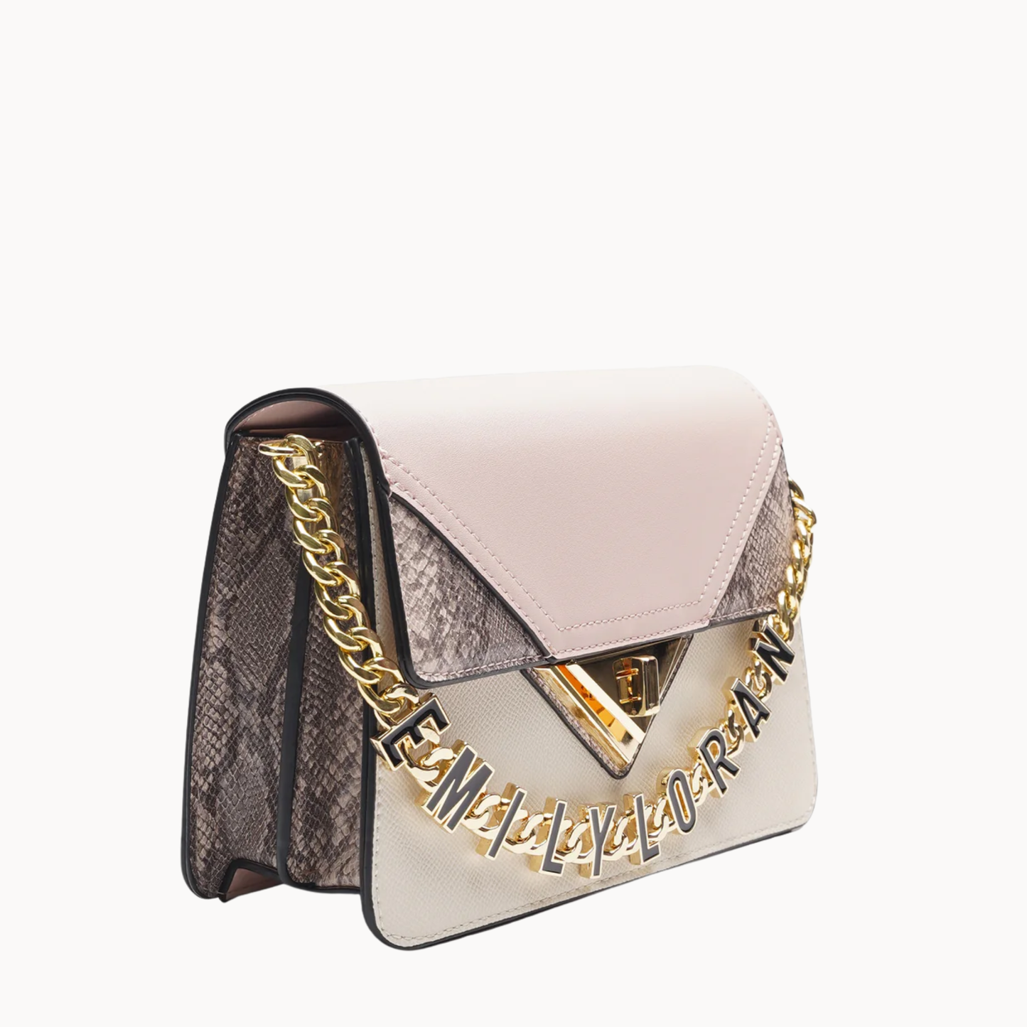Nude Elegant Chain Crossbody Bag