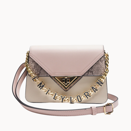 Nude Elegant Chain Crossbody Bag