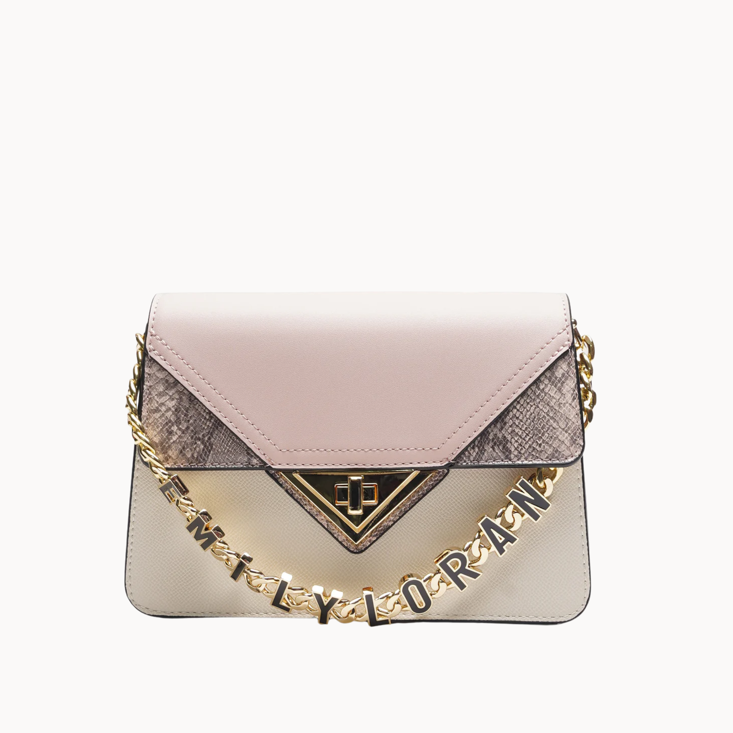 Nude Elegant Chain Crossbody Bag