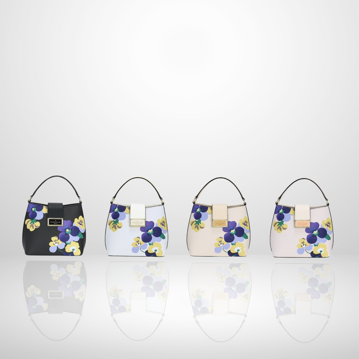 Queenie Floral Top Handle Handbag in White