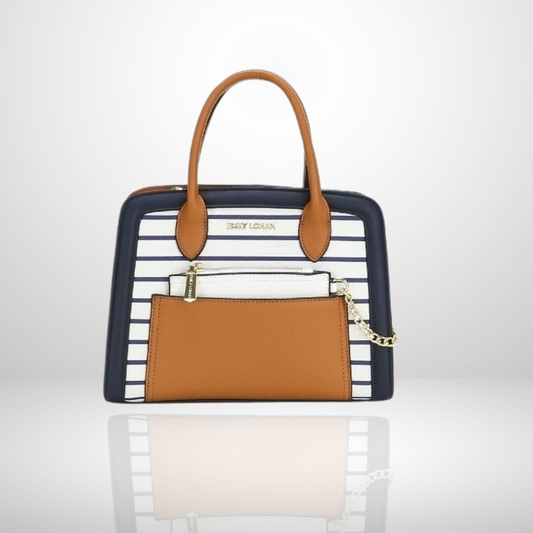 Ursula Structured Top Handle Handbag in Stripes