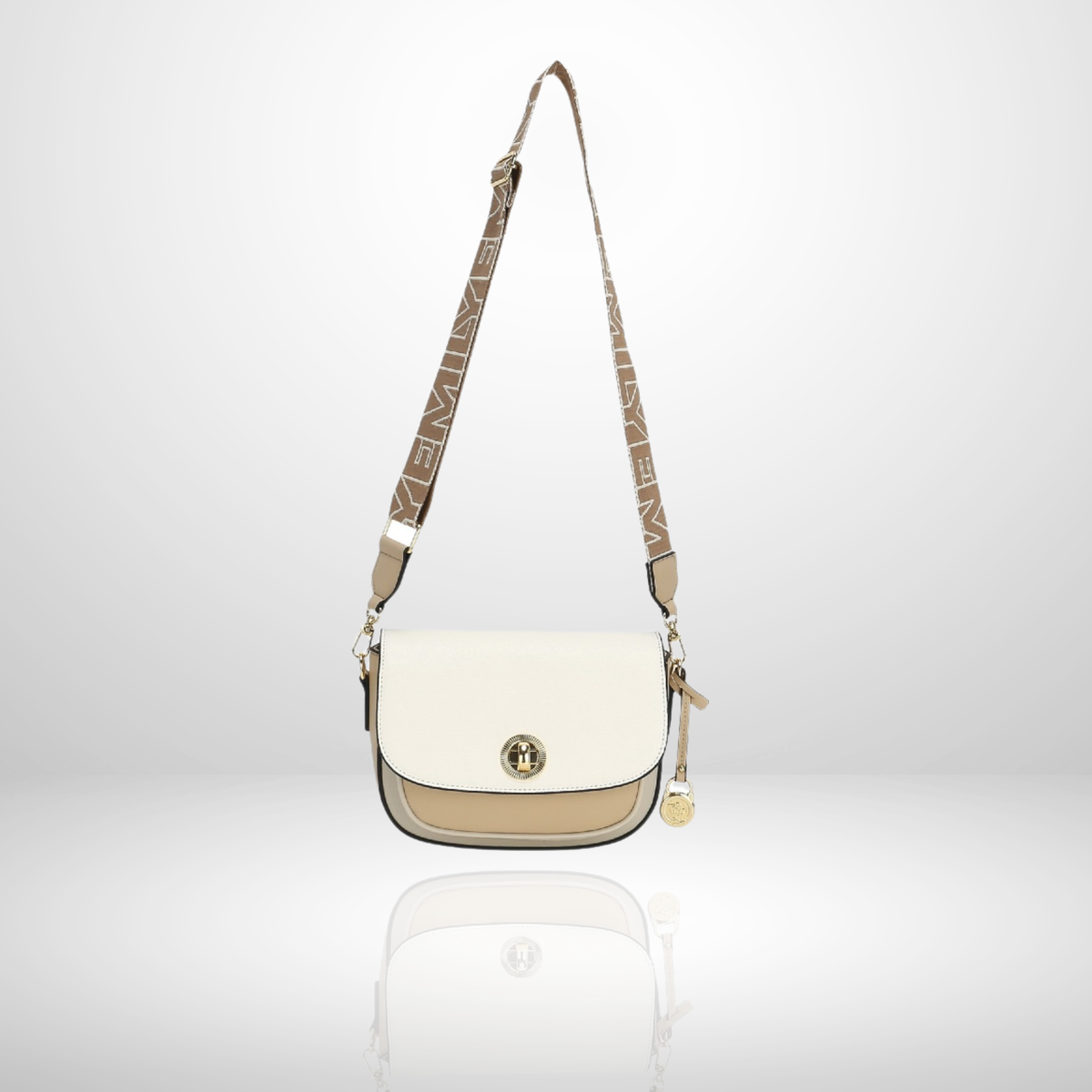 Ophelia Light Crossbody Bag with Woven Strap in Pink