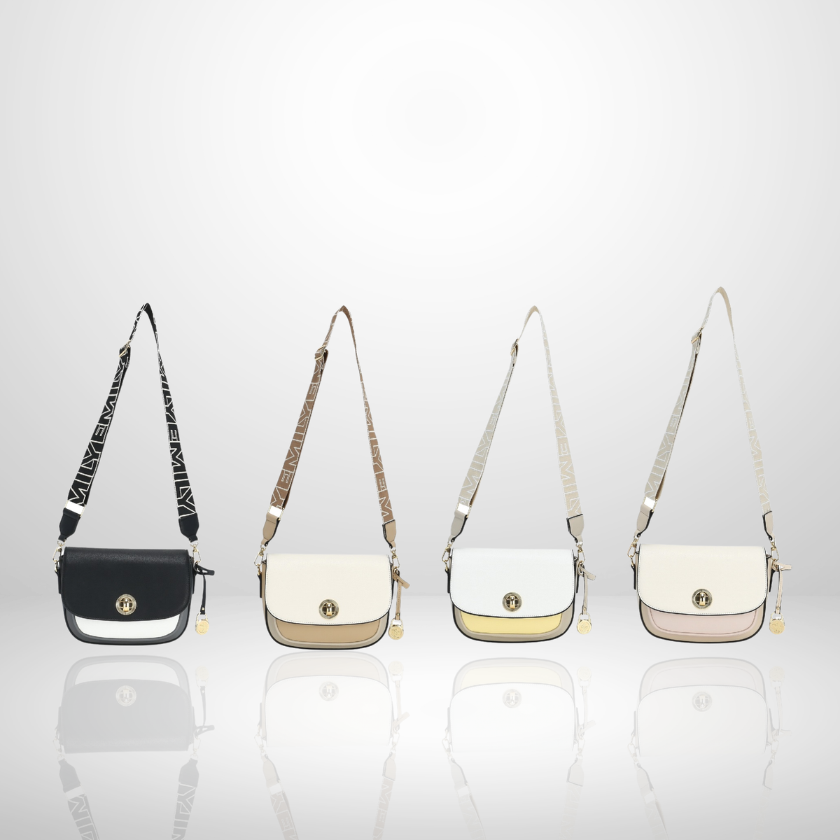 Ophelia Light Crossbody Bag with Woven Strap in Pink
