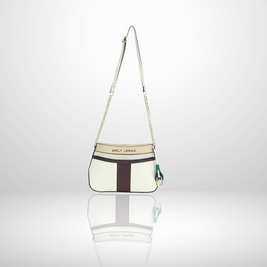 Diane Chain Strap Black Shoulder Bag