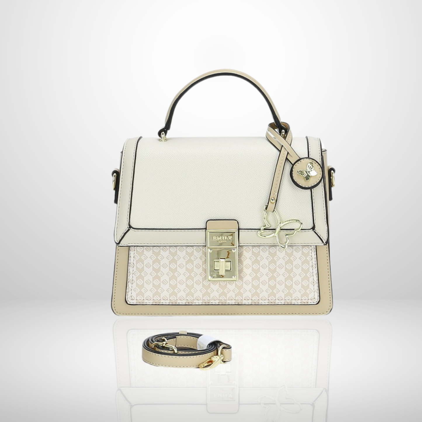 Janice Turn Lock Top Handle Bag