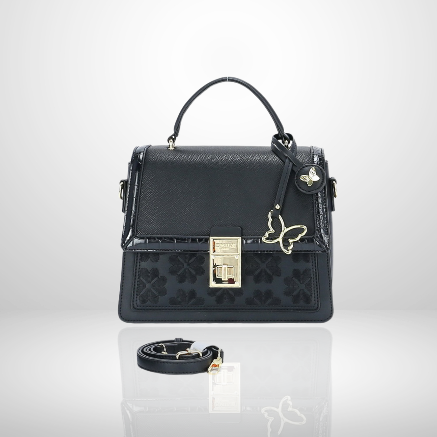 Janice Turn Lock Top Handle Bag