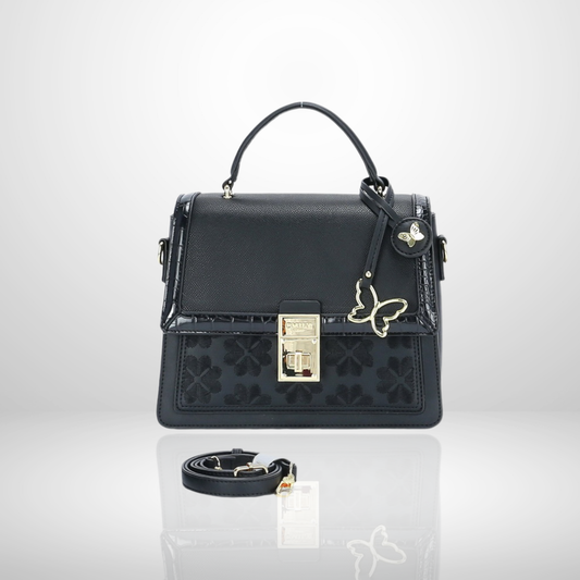 Janice Turn Lock Top Handle Bag